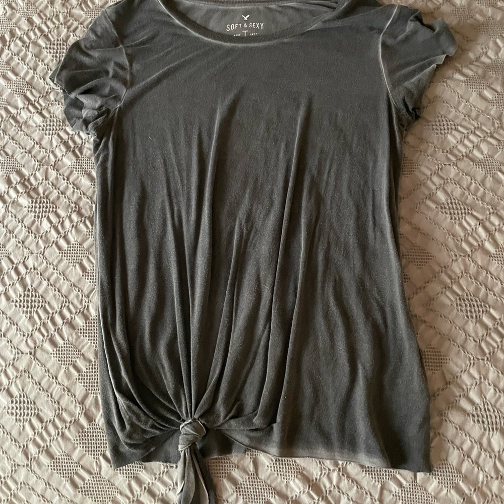 american eagle soft and sexy knot t shirt